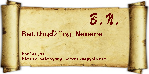 Batthyány Nemere névjegykártya